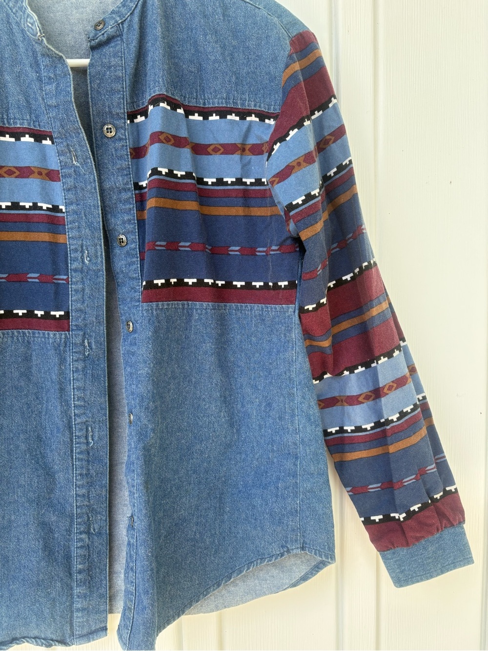 Vintage Roper Aztec Denim Button Up Shirt Made in USA Women’s XS - Picture 3 of 11